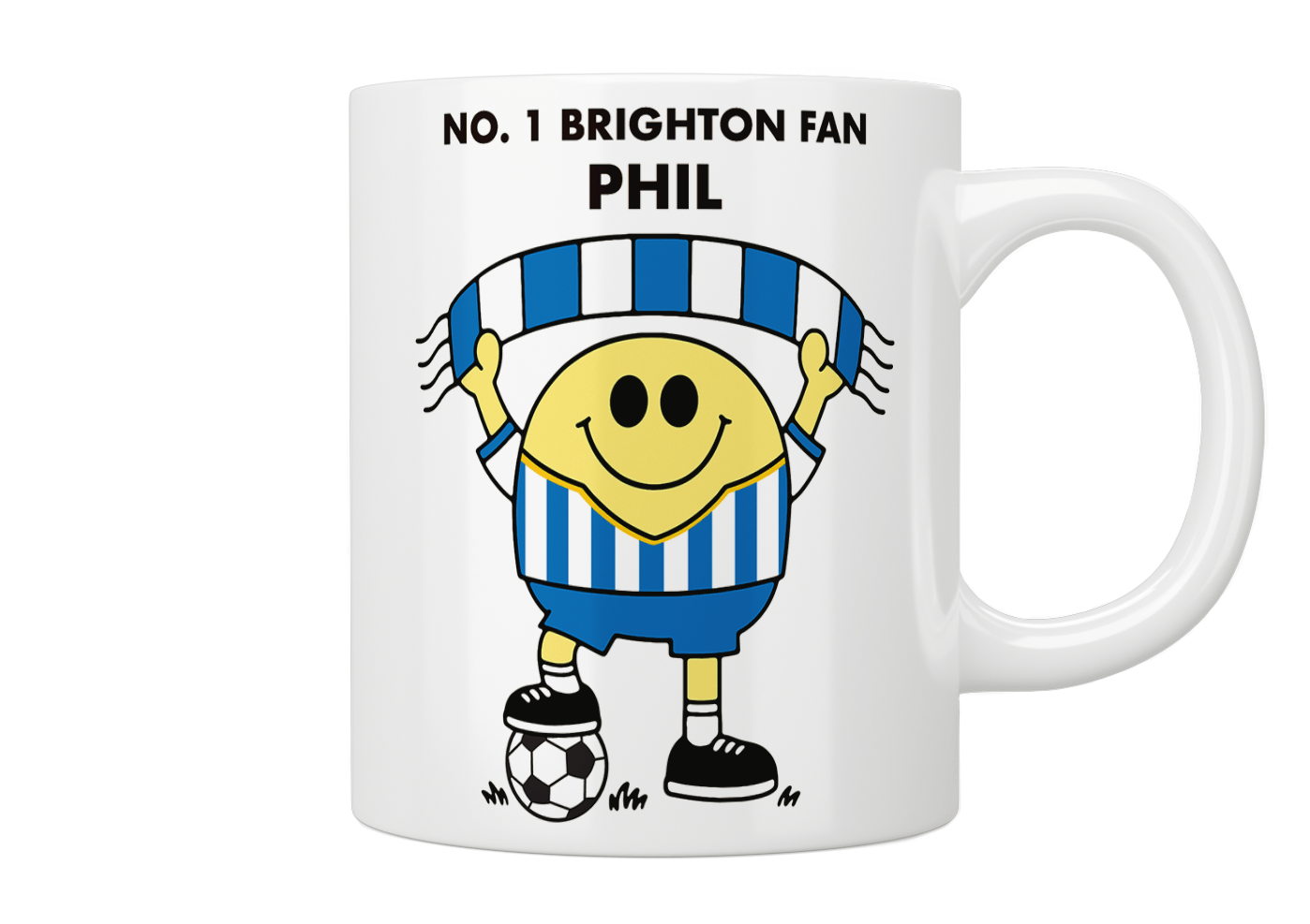 Personalised No. 1 Brighton Fan Mug