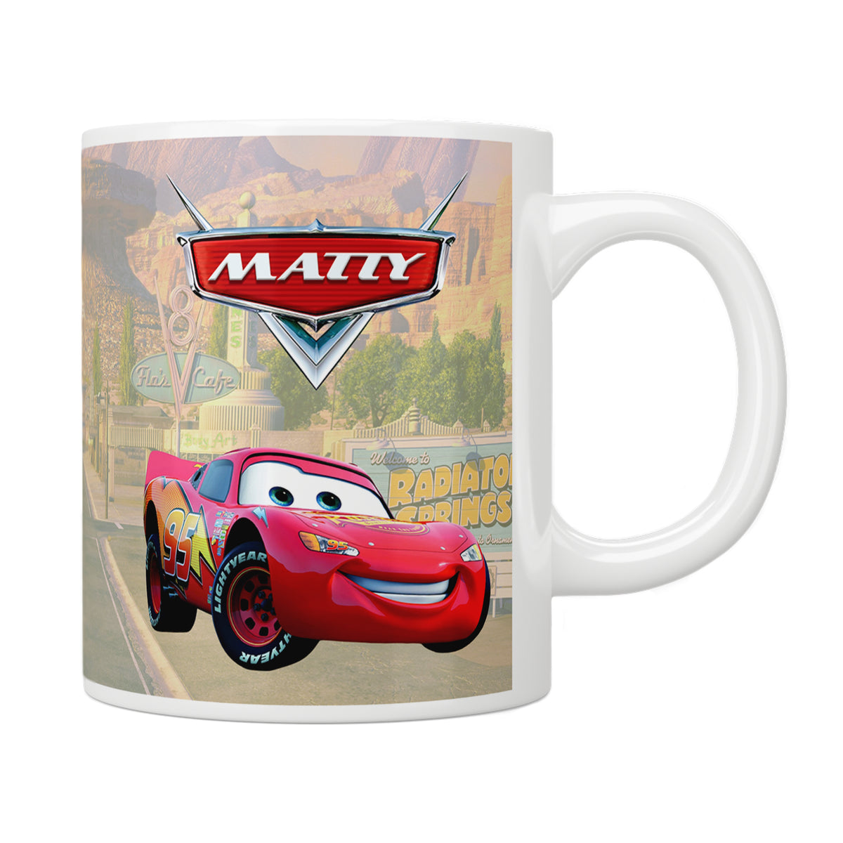 Personalised Cars Lightening McQueen Mug