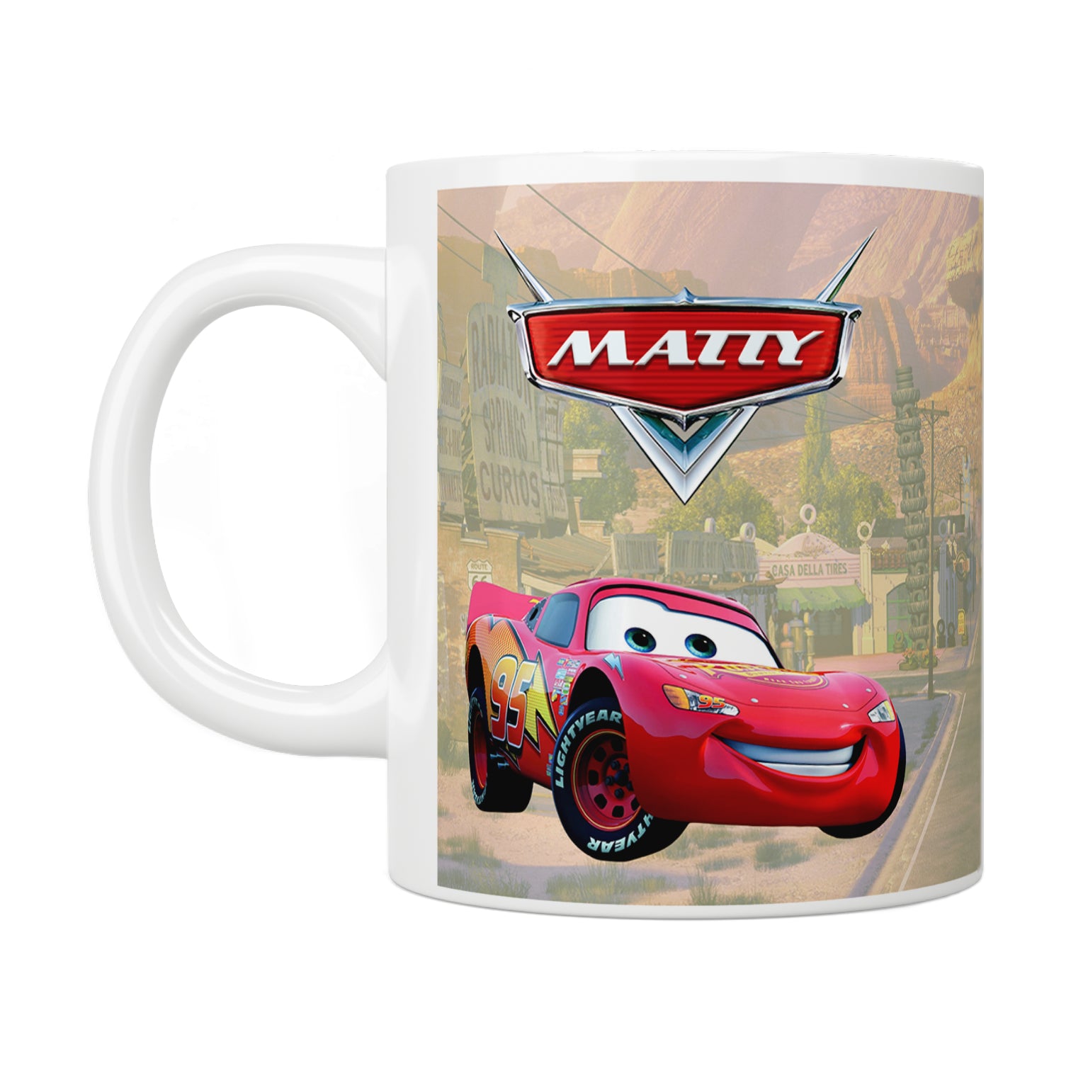 Personalised Cars Lightening McQueen Mug