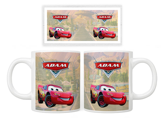 Personalised Lightening McQueen Cars Mug