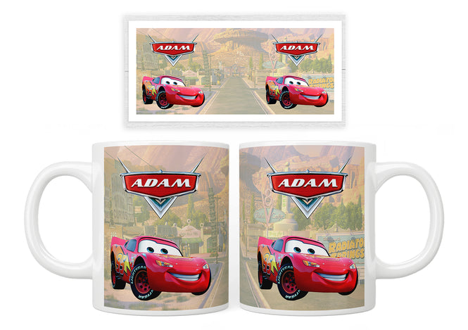 Personalised Lightening McQueen Cars Mug
