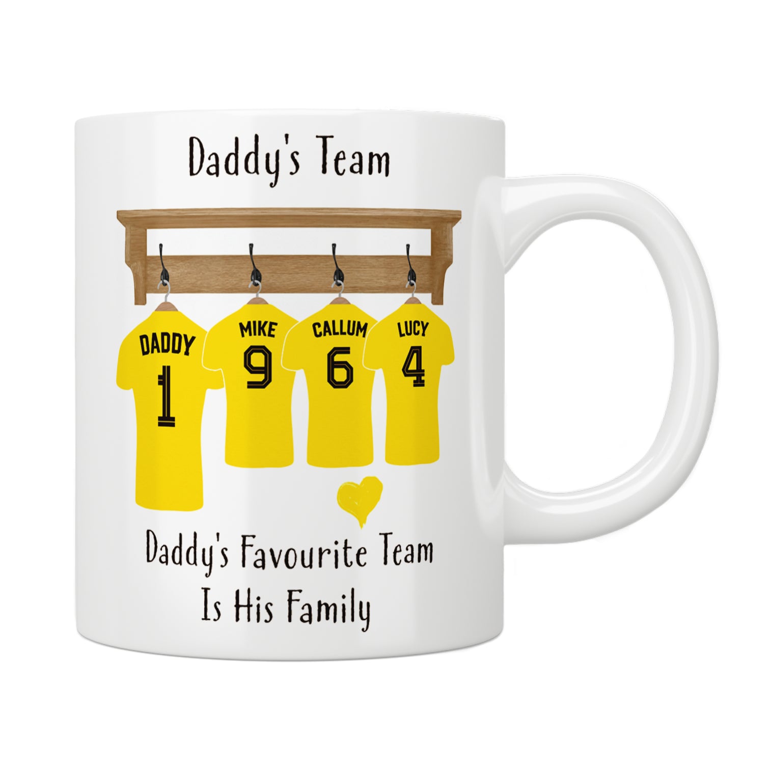 Personalised Daddy's Team Mug
