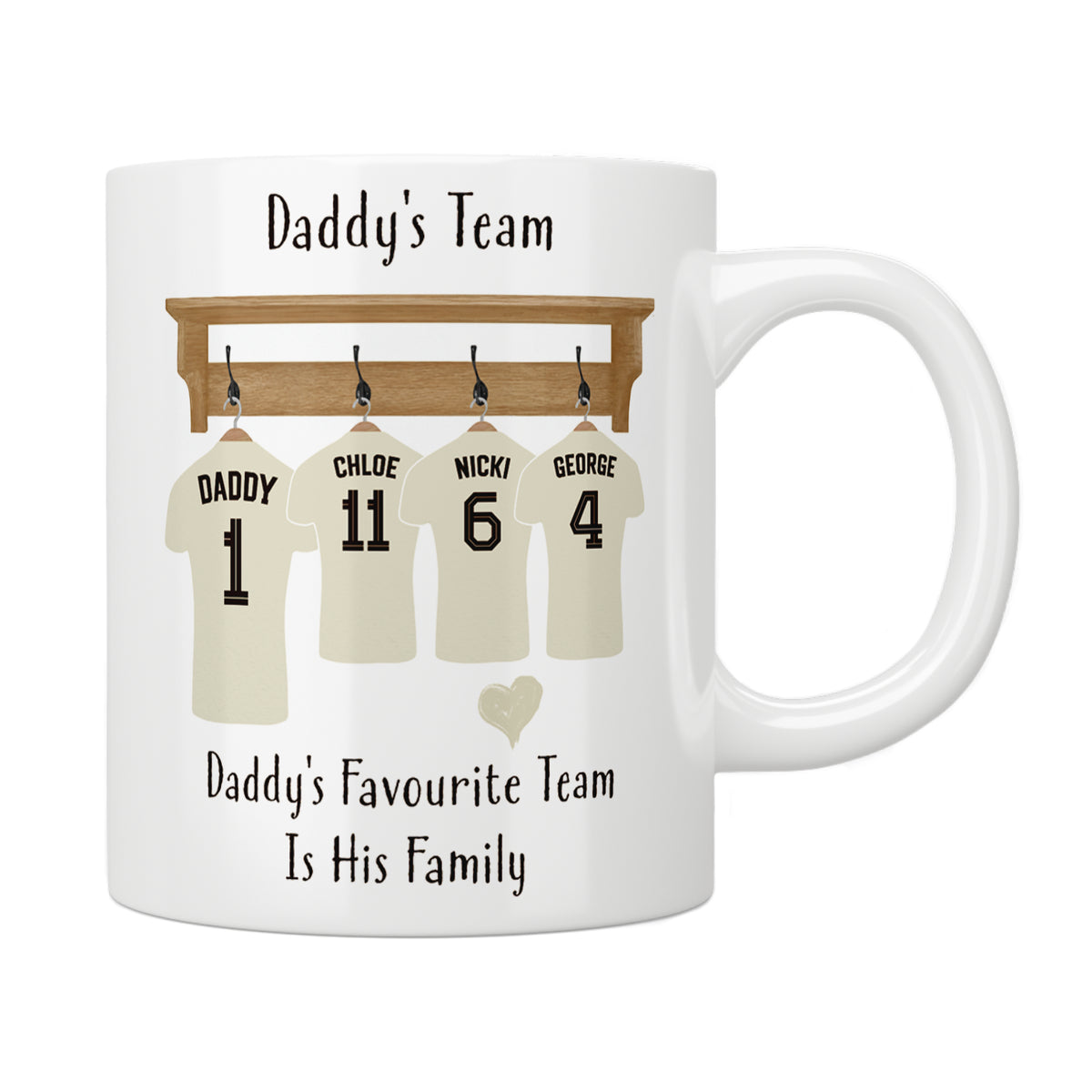 Personalised Daddy's Team Mug