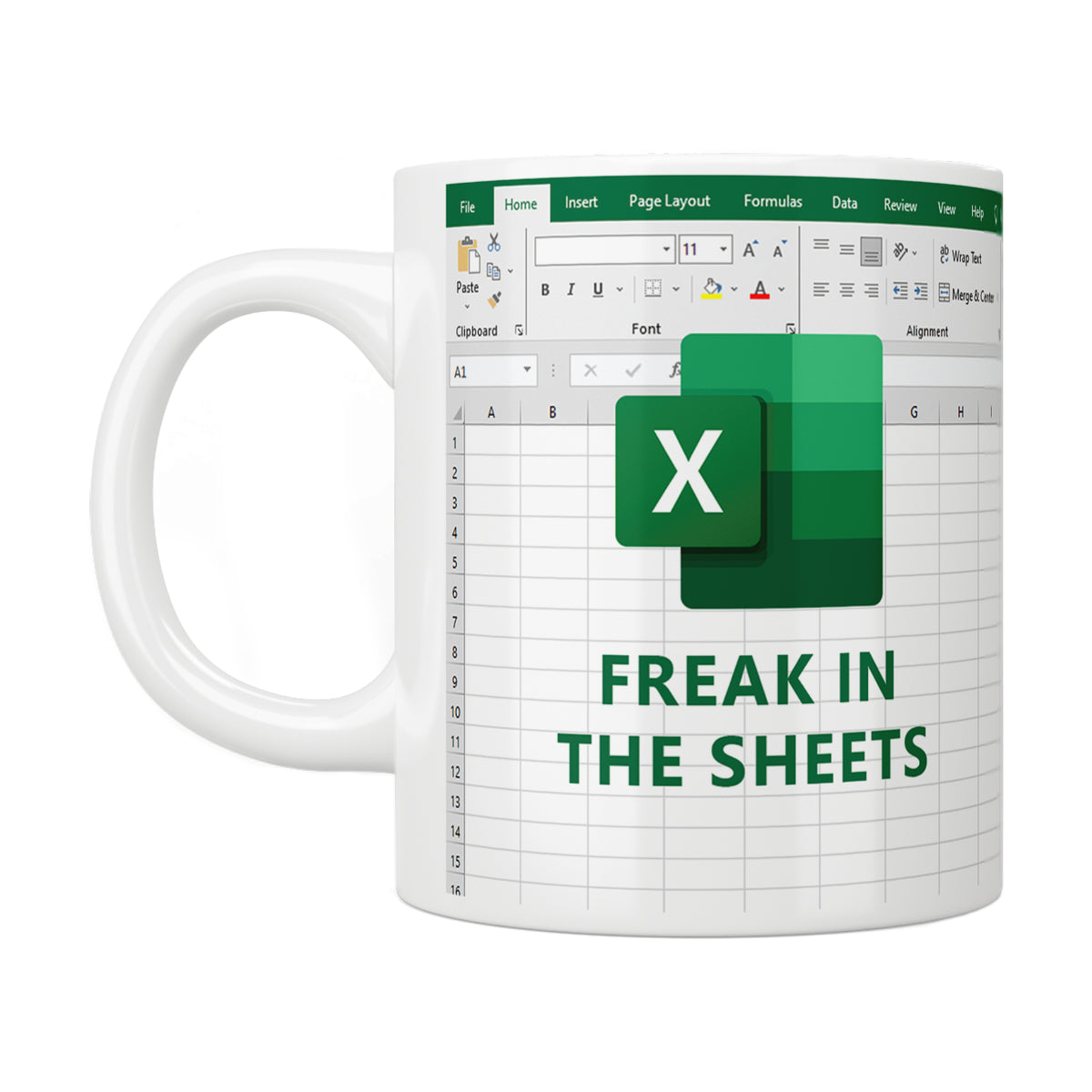 Excel Freak In The Sheets Mug