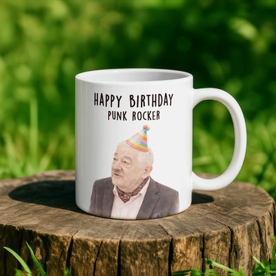 Friday Night Dinner “Happy Birthday Punk Rocker” Mr Morris Mug