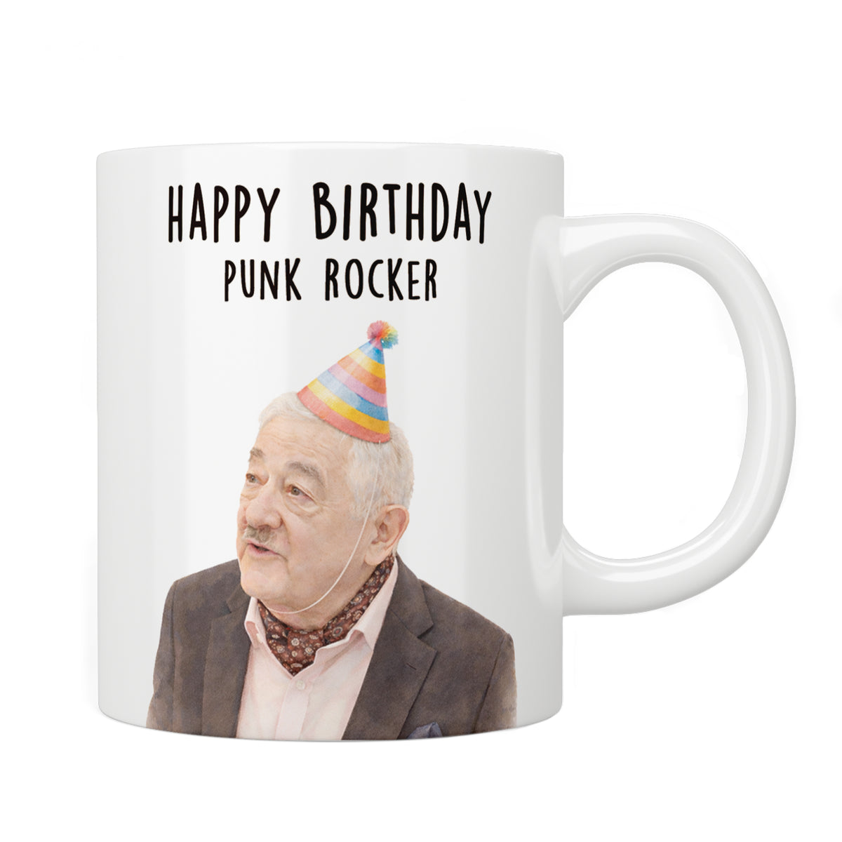 Friday Night Dinner “Happy Birthday Punk Rocker” Mr Morris Mug