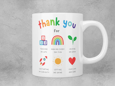Thank you for... teacher mug - Jazzy Giraffe Mug