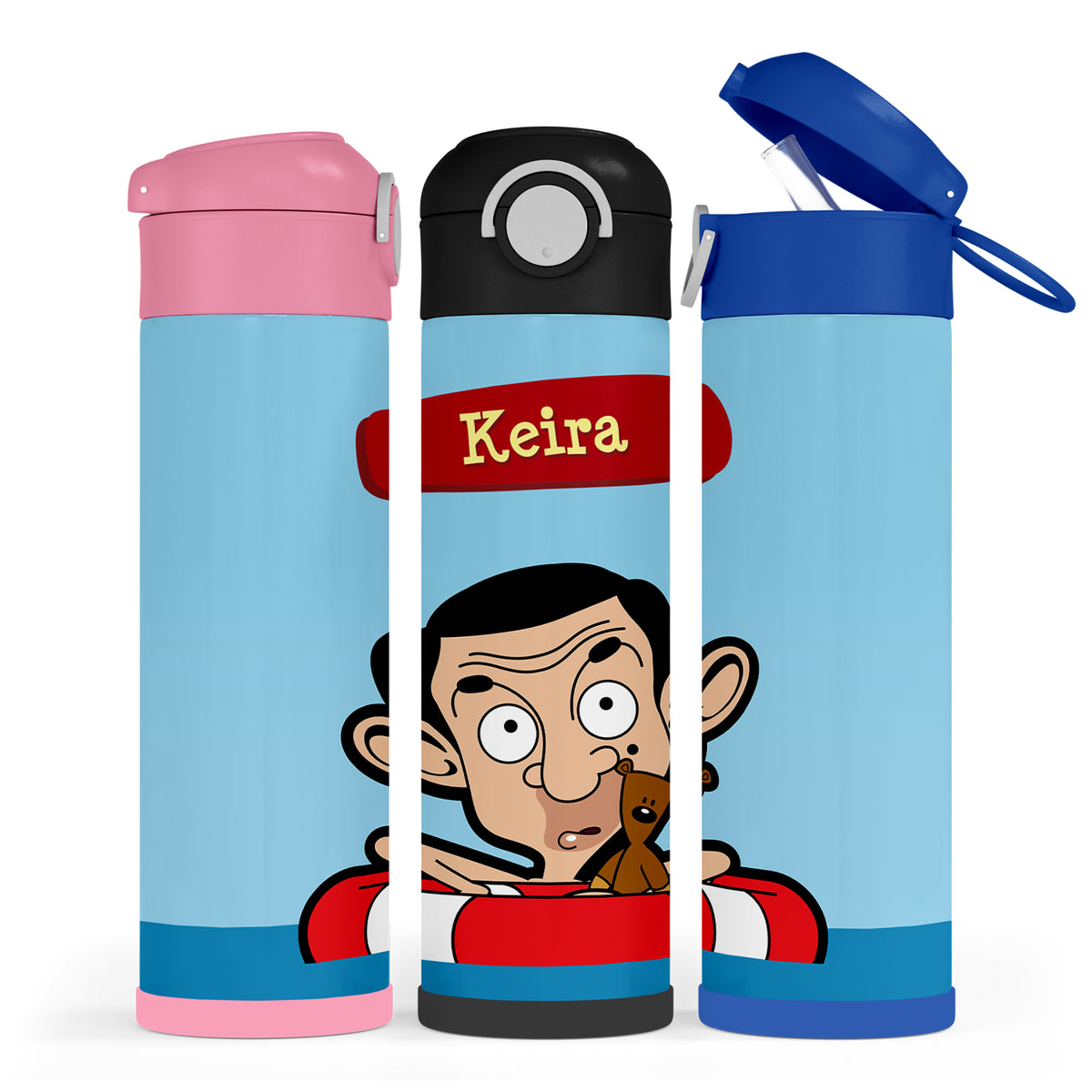 Personalised Mr Bean Water Bottle