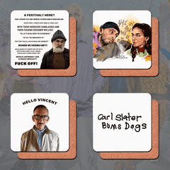 Set of 4 Brassic coasters - Jazzy Giraffe Coaster