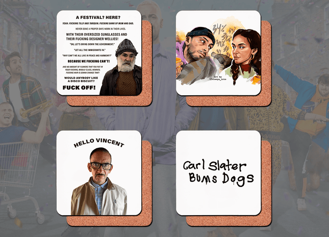 Set of 4 Brassic coasters - Jazzy Giraffe Coaster