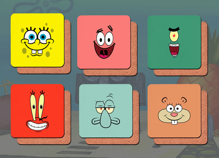 Set of 6 SpongeBob SquarePants coasters - Jazzy Giraffe Coaster