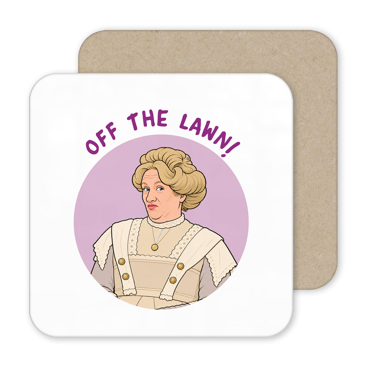 Ghosts Lady Button "Off The Lawn" Mug