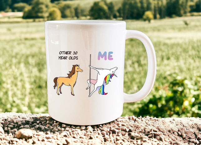30th Birthday: Other 30 year olds… “‘me” mug - Jazzy Giraffe Mug