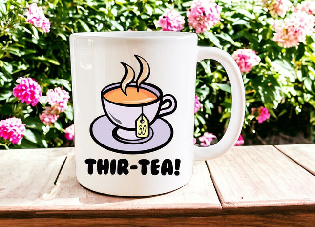 30th Birthday: Thir-tea! mug - Jazzy Giraffe Mug