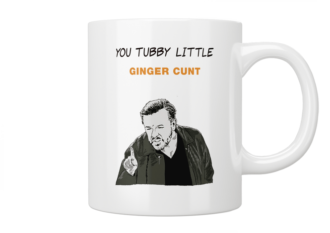 After Life: You Tubby Little Ginger Cunt Mug - Jazzy Giraffe Mug