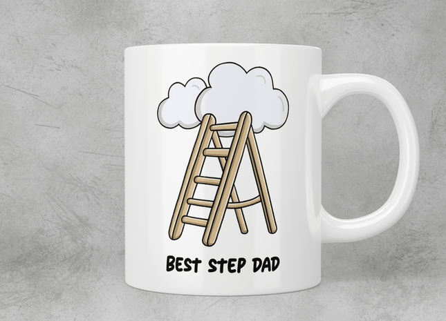 Best Step Dad ladder mug - Jazzy Giraffe Mug