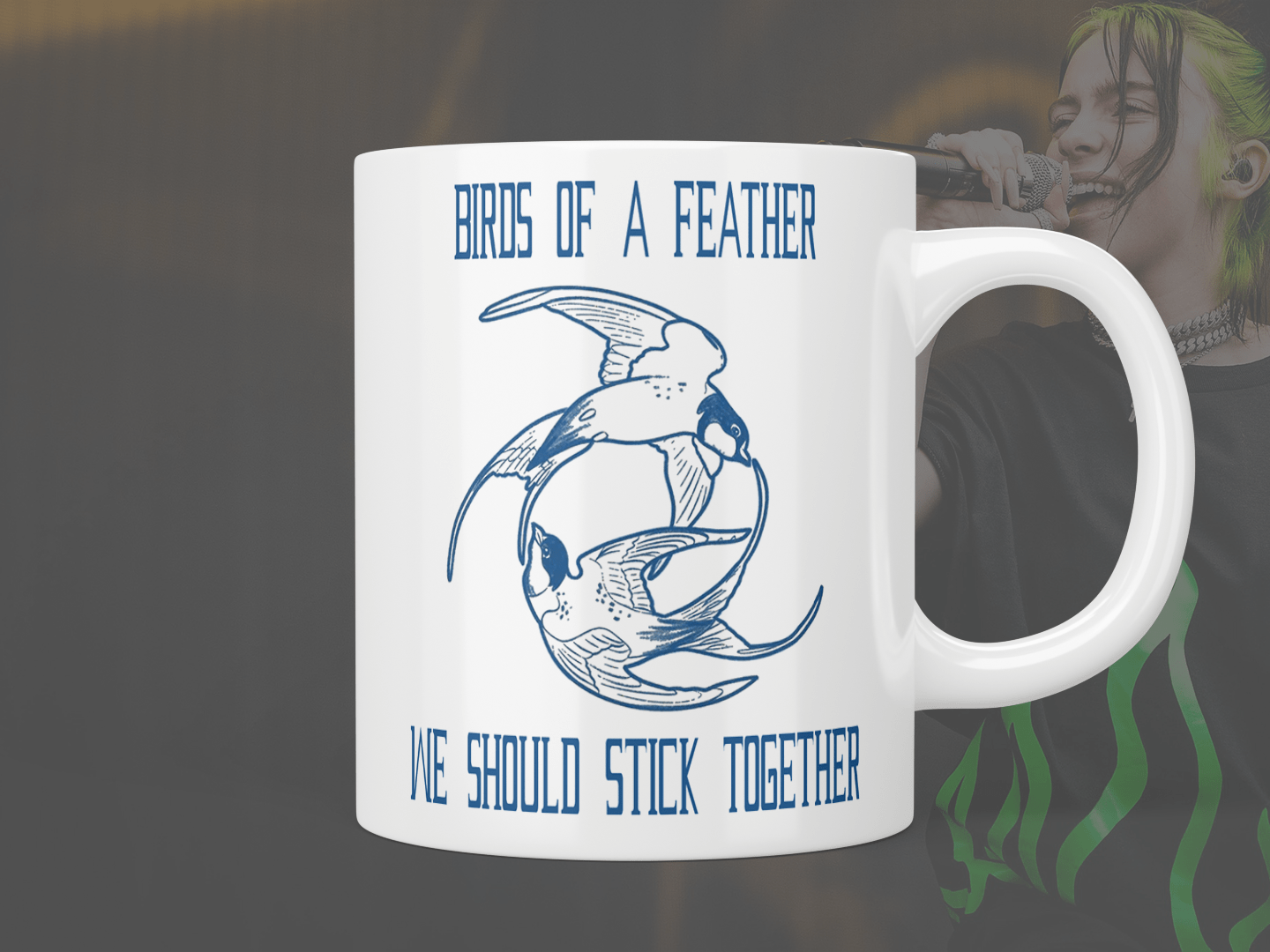 Billie Eilish 'birds of a feather'mug - Jazzy Giraffe Mug