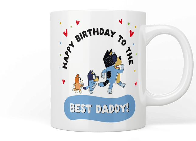 Bluey: Happy Birthday to the best Daddy! mug - Jazzy Giraffe Mug
