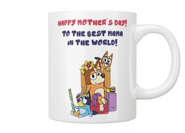 Bluey: Happy Mothers Day! To The Best Mama In The World! Mug - Jazzy Giraffe Mug