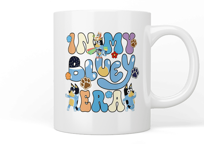 Bluey: In my Bluey era mug - Jazzy Giraffe Mug