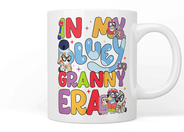 Bluey: In my Bluey granny era mug - Jazzy Giraffe Mug