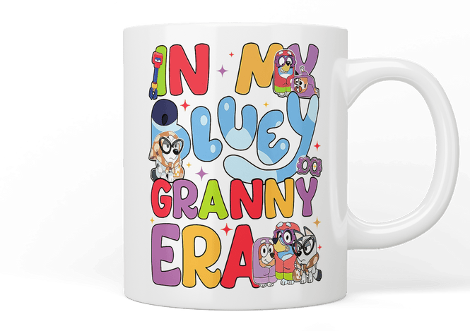 Bluey: In my Bluey granny era mug - Jazzy Giraffe Mug