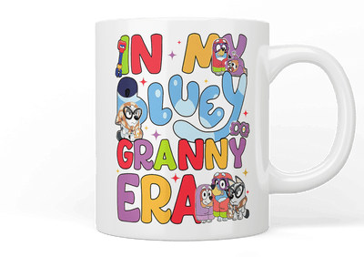 Bluey: In my Bluey granny era mug - Jazzy Giraffe Mug