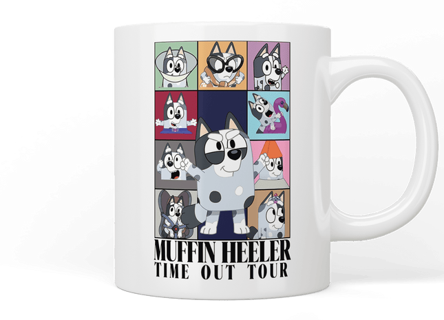 Bluey: Muffin Heeler - Time Out Tour mug - Jazzy Giraffe Mug