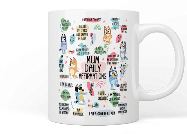 Bluey: Mum daily affirmations mug - Jazzy Giraffe Mug