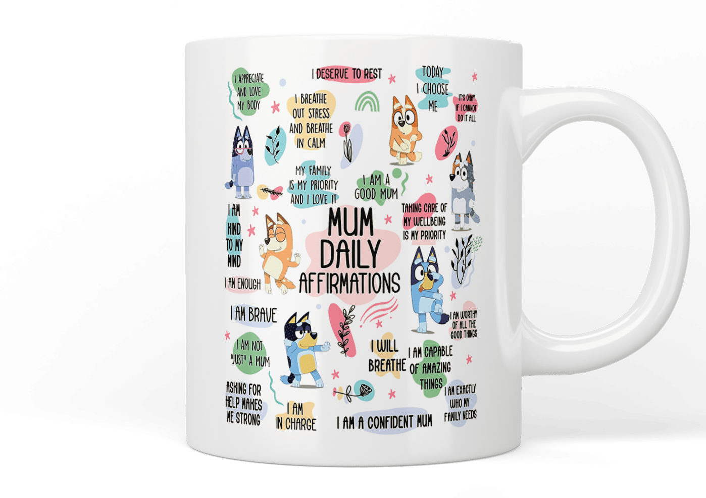 Bluey: Mum daily affirmations mug - Jazzy Giraffe Mug