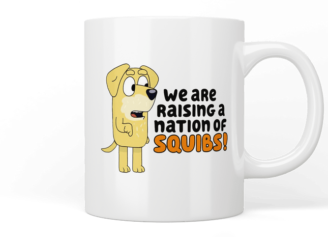 Bluey: We are raising a nation of squibs! mug - Jazzy Giraffe Mug