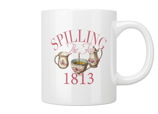 Bridgerton: Spilling The Tea Mug - Jazzy Giraffe Mug