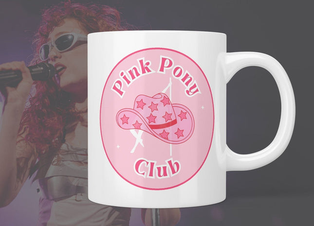 Chappell Roan: Pink pony club mug - Jazzy Giraffe Mug