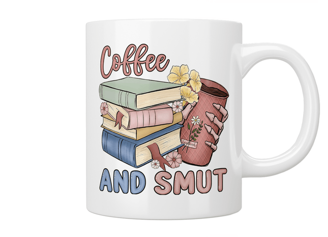 Coffee And Smut Mug - Jazzy Giraffe Mug