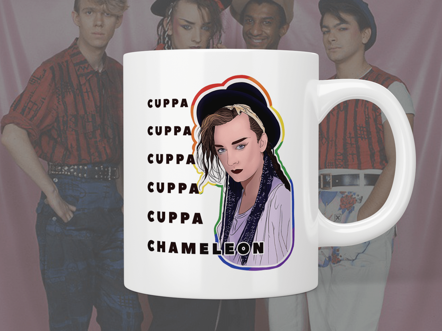 Culture Club / Boy George - Karma Chameleon mug - Jazzy Giraffe Mug