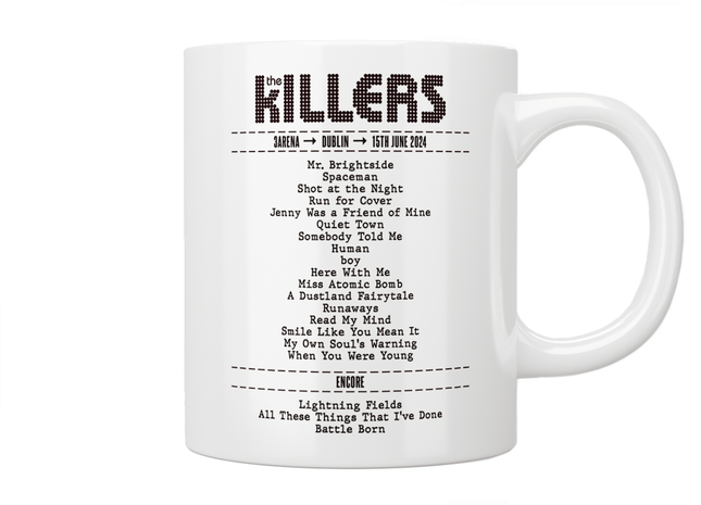 Custom Concert / Gig Setlist Mug - Jazzy Giraffe Mug