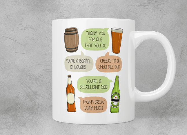 Dad beer pun mug - Jazzy Giraffe Mug