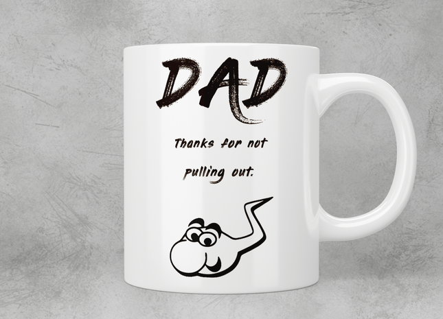 Dad - thanks for not pulling out mug - Jazzy Giraffe Mug
