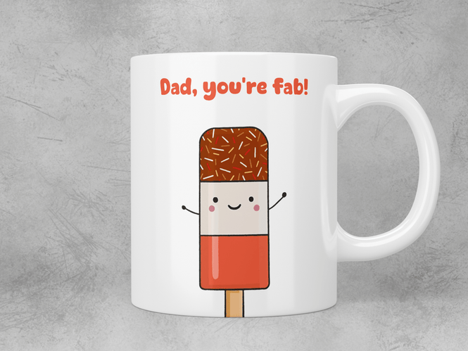 Dad, you’re fab! mug - Jazzy Giraffe Mug