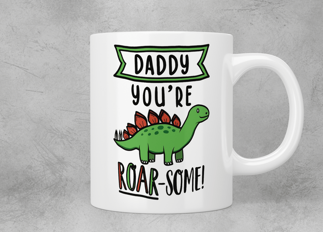 Daddy you’re roar-some! mug - Jazzy Giraffe Mug