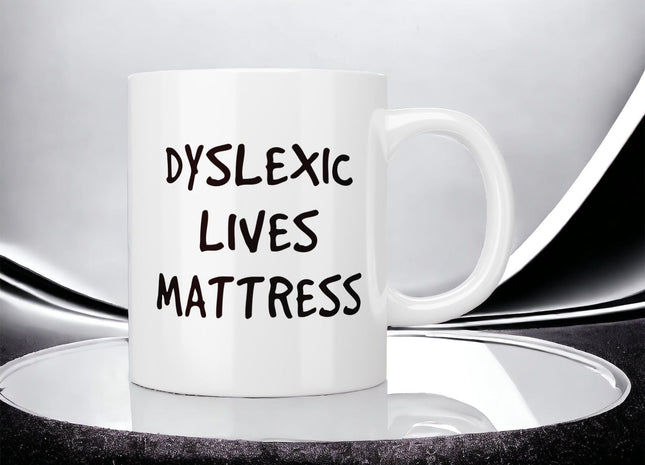 Dyslexic Lives Mattress mug - Jazzy Giraffe Mug
