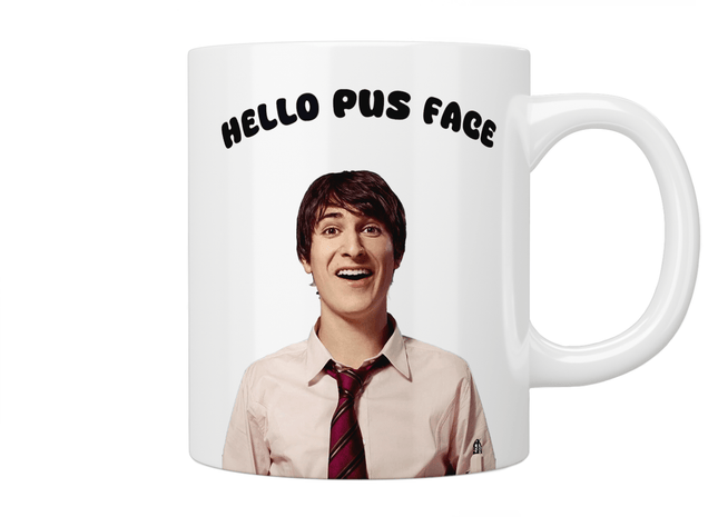 Friday Night Dinner “Hello Pus face” Mug - Jazzy Giraffe Mug