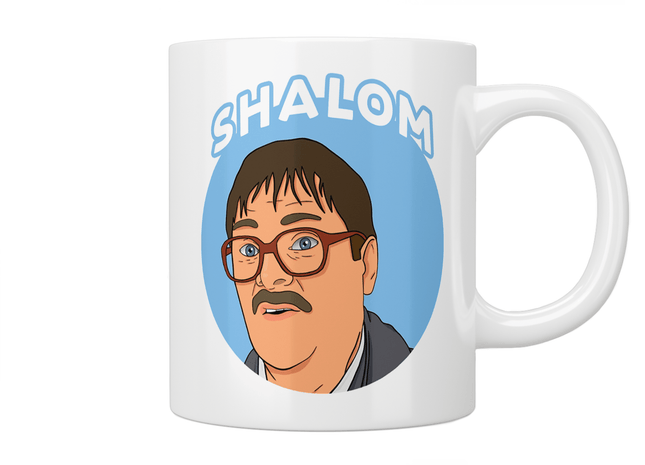 Friday Night Dinner Jim “Shalom” mug - Jazzy Giraffe Mug