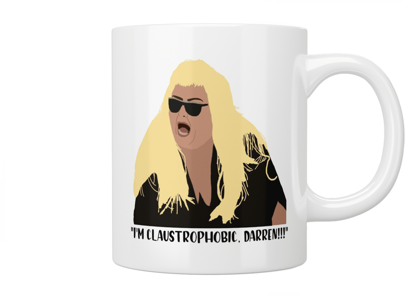 Gemma Collins “I’m Claustrophobic Darren” Mug - Jazzy Giraffe Mug