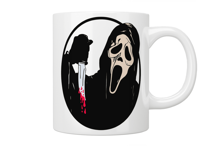 Ghostface Mug - Jazzy Giraffe Mug
