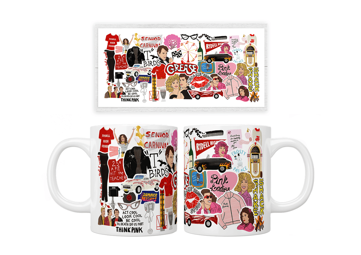 Grease Stickers Mug - Jazzy Giraffe Mug