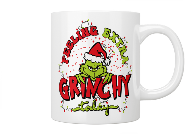 Grinch: Feeling Extra Grinchy Today Christmas Mug - Jazzy Giraffe Mug