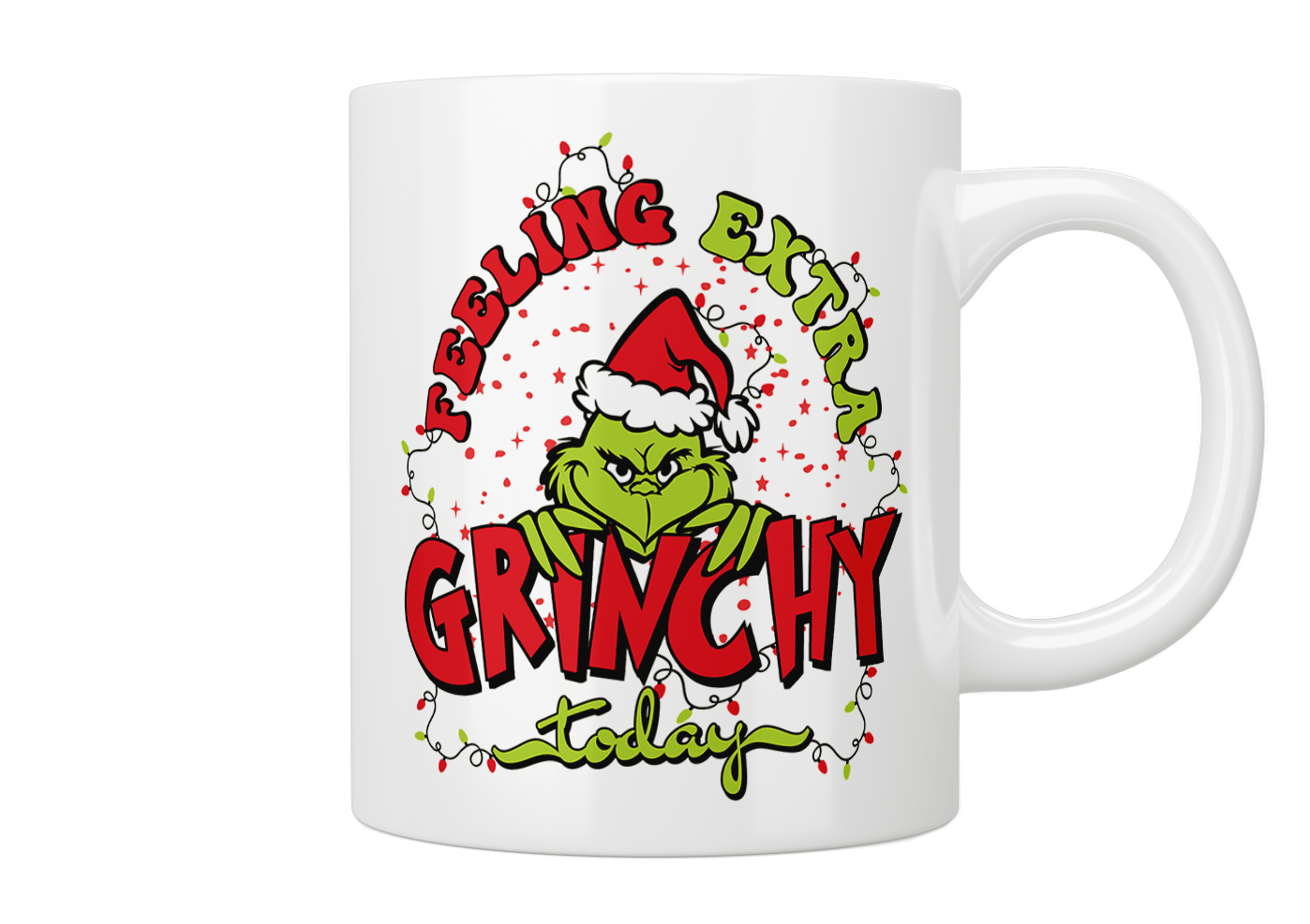 Grinch: Feeling Extra Grinchy Today Christmas Mug - Jazzy Giraffe Mug