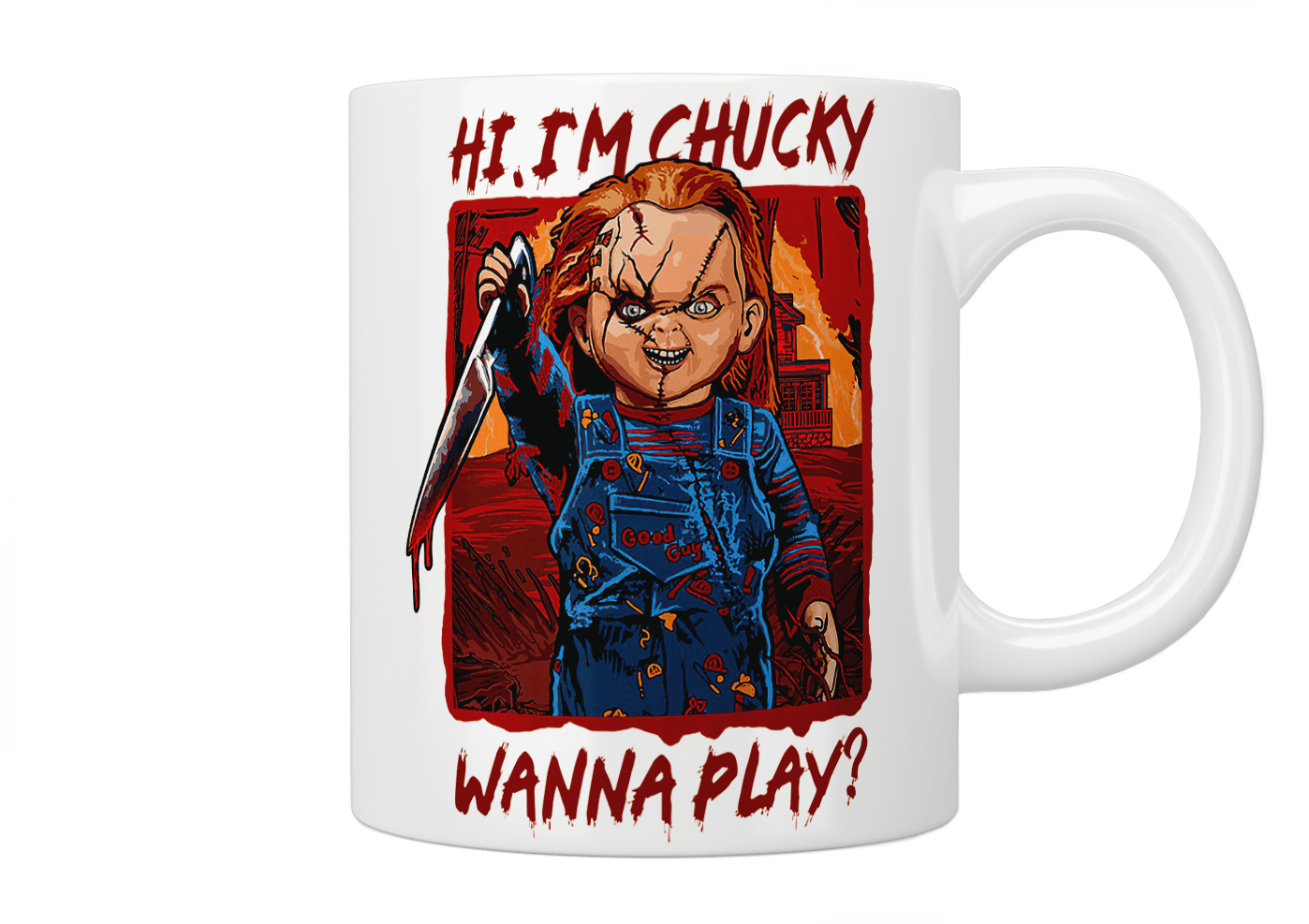 Hi I'm Chucky Wanna Play? Mug - Jazzy Giraffe Mug