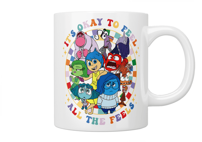 Inside Out: It's Okay To Feel All The Feels Mug - Jazzy Giraffe Mug